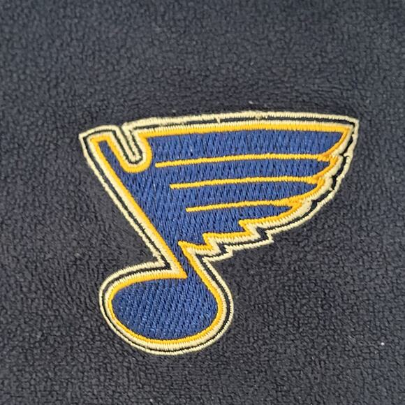 Vintage Y2K St-Louise Blues Track Jacket Womens Large 22x26 Blue Fleece - Picture 10 of 16